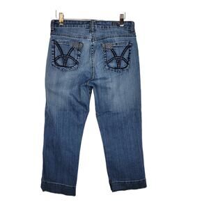 KUT from the Cloth Style KF571MA6 Cut #7163 Cropped Embellished Pockets - Size 6